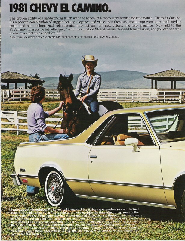 1981 Chevrolet El Camino Brochure Page 3